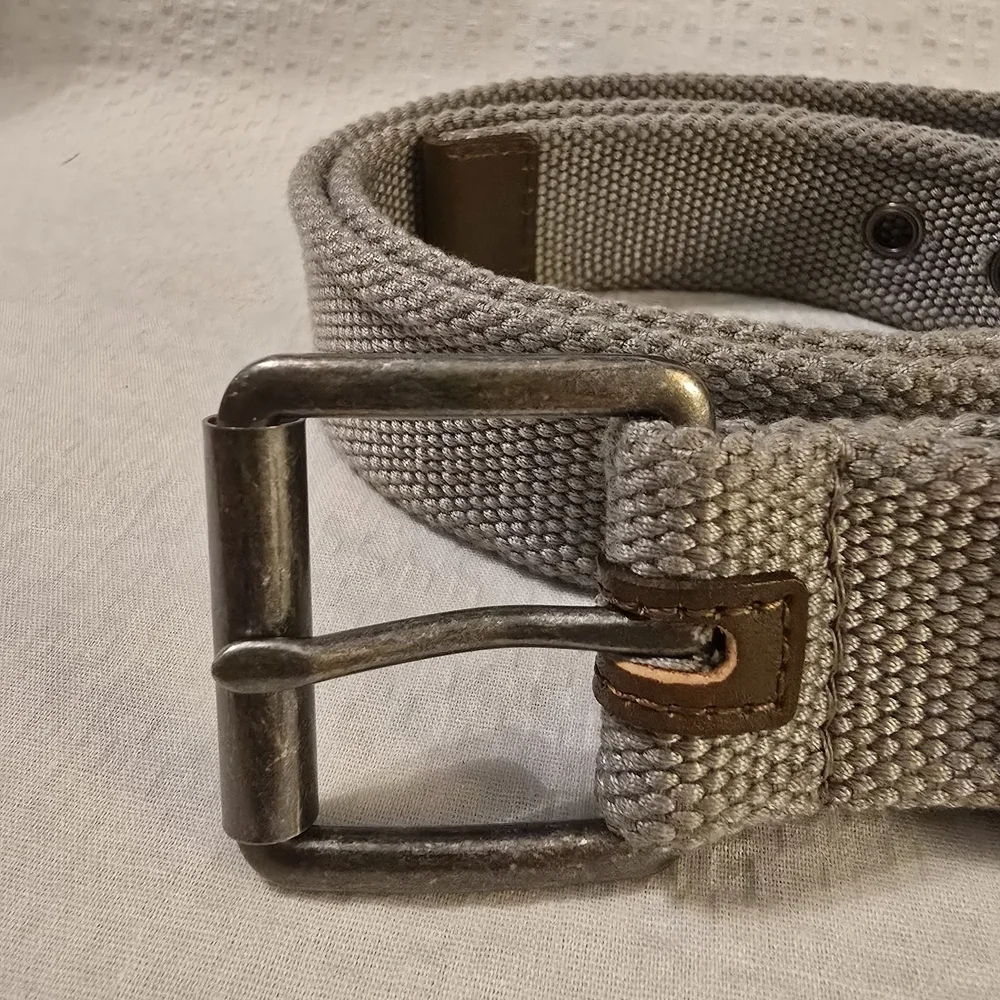 AMERICAN EAGLE GRAY STRETCH BRAIDED BELT GRAY MENS L/XL